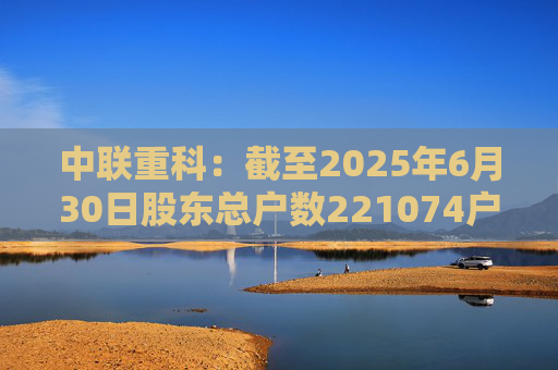 中联重科：截至2025年6月30日股东总户数221074户  第1张