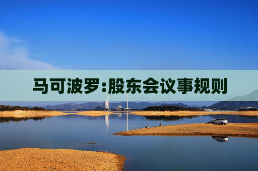 马可波罗:股东会议事规则