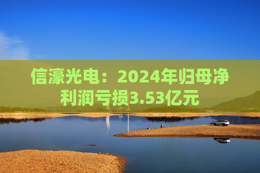 信濠光电：2024年归母净利润亏损3.53亿元