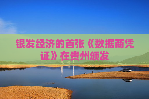 银发经济的首张《数据商凭证》在贵州颁发