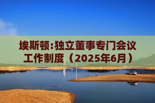 埃斯顿:独立董事专门会议工作制度（2025年6月）