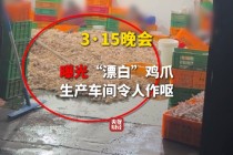 3·15晚会第一弹：漂白鸡爪被查封漂白鸡爪企业买了超5000桶过氧化氢
