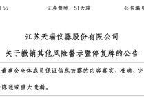 天瑞仪器“回来了”