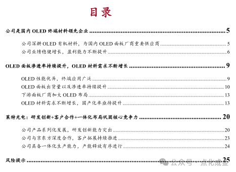 【中银化工】公司深度-莱特光电(688150.SH):国内OLED终端材料领先企业  第1张 【中银化工】公司深度-莱特光电(688150.SH):国内OLED终端材料领先企业  第1张