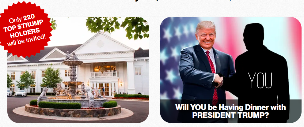 特朗普币开启“打榜”营销：前220名“冲榜大哥”能与特朗普共进晚餐  第2张