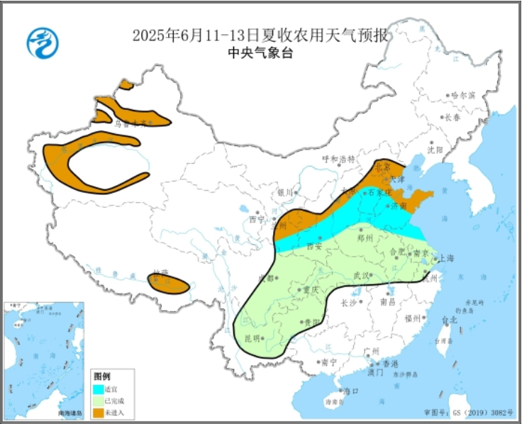 麦收区天气晴好利于收获 但部分地区墒情持续偏差需造墒播种  第4张 麦收区天气晴好利于收获 但部分地区墒情持续偏差需造墒播种  第4张