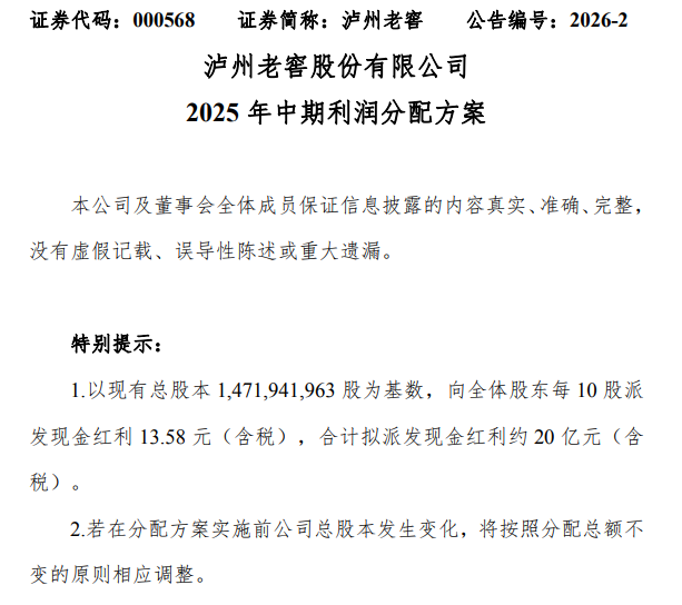 千亿龙头,拟分红约20亿元 第1张 千亿龙头,拟分红约20亿元 第1张