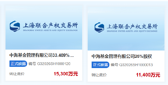 中海基金控股权“甩卖”：国联民生与外资联手退出，底价2.67亿捆绑转让  第1张